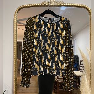 Anthropologie cheetah top